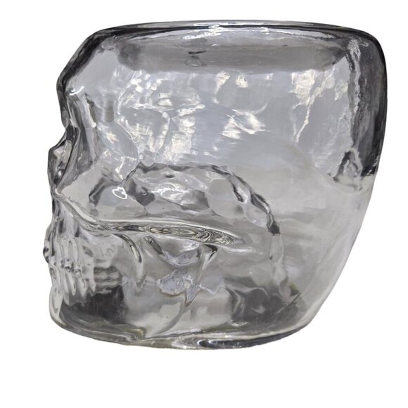 Bath and Body Works 3 Wick Candle Holder Clear Skull with Led Lighting works - Picture 2 of 12